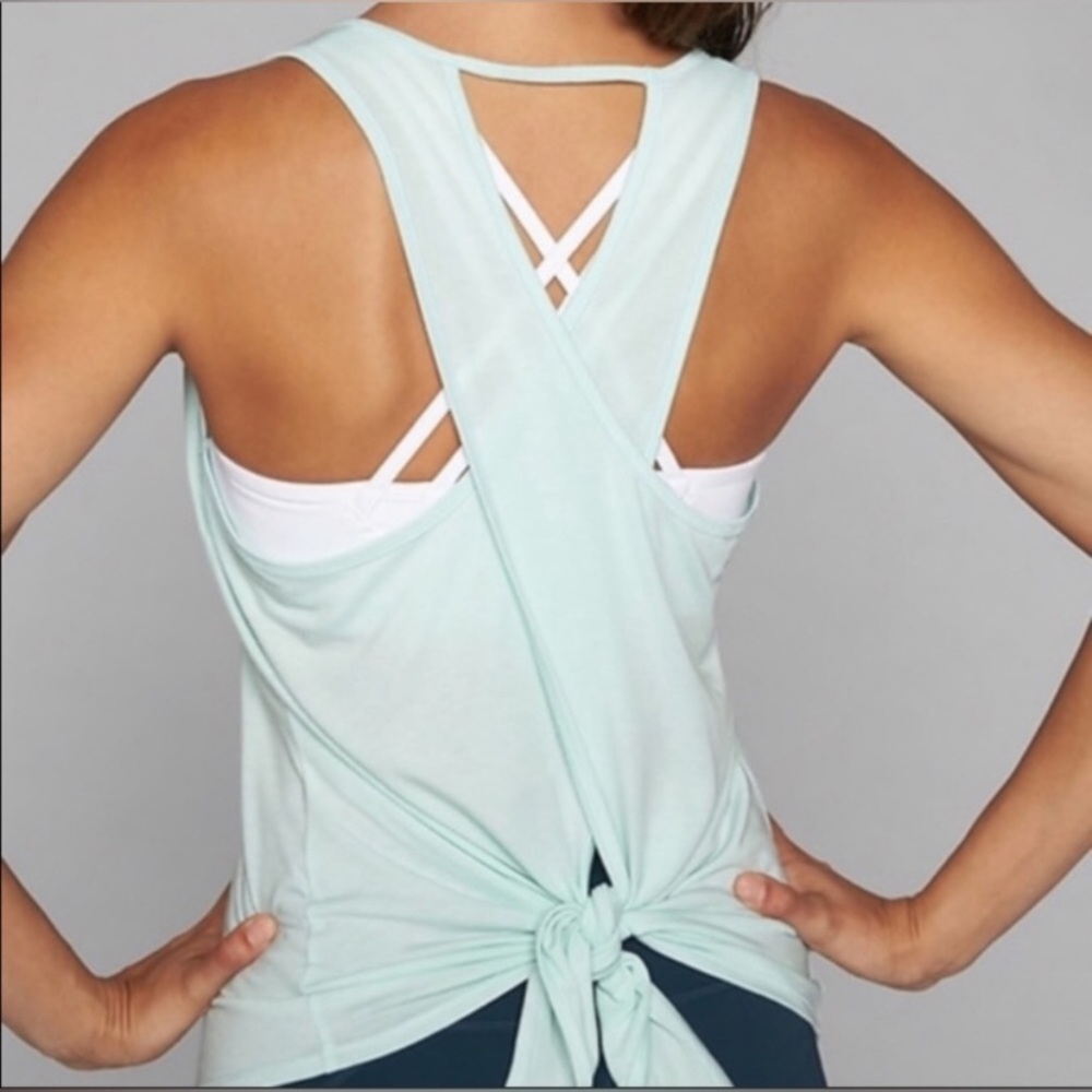 ATHLETA Tie in the back light mint green tank top. Size XXS